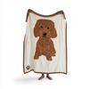 Puppy Pattern Knitted Blanket for Beds, Cute Dog Sofa Cover, Home Decor, Bed End Towel, Luxury Throw Blanket, Shawl Travel, Car