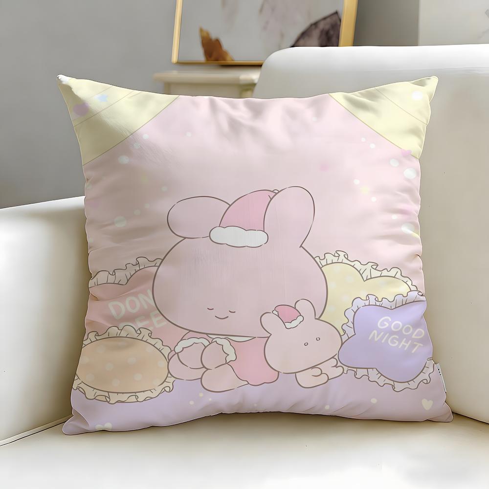 virtual character Asamimichaan Asleep Cushion Cover Soft & Easy-Wash Pillow Case – Versatile for Couch, Bed, Travel and Office