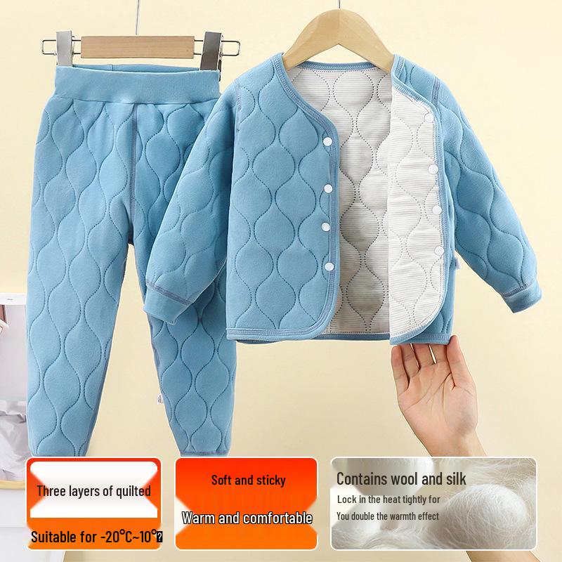 Children s Thickened Warm Coat Set for Boys and Girls - Ideal for Autumn and Winter. 90cm