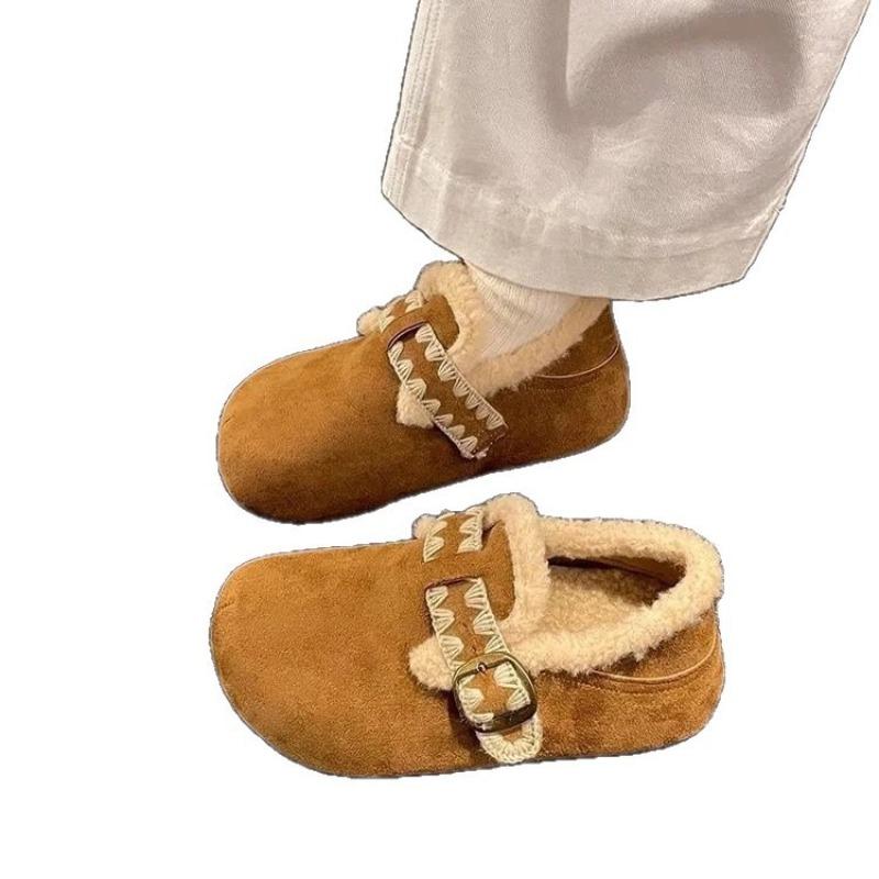 Small man heightening plush snow boots women's winter new plush thickened cotton shoes warm all-inclusive