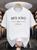 Fashion T Shirt Milano Di Rogue Print T-shirt Casual Crew Neck Short Sleeve Tee Spring Summer Men Women Clothing Loose Top Tee