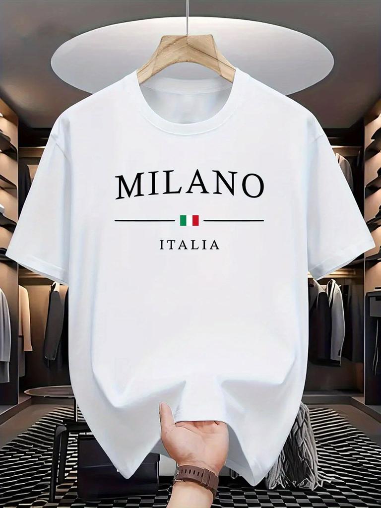 Fashion T Shirt Milano Di Rogue Print T-shirt Casual Crew Neck Short Sleeve Tee Spring Summer Men Women Clothing Loose Top Tee