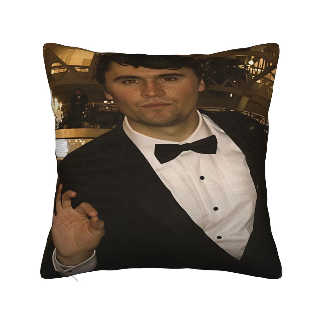 Charlie Kirk Stream Headset Pillow Cover Comfy Cushion Cover Funny Pillow Case For Couch Sofa Bedroom