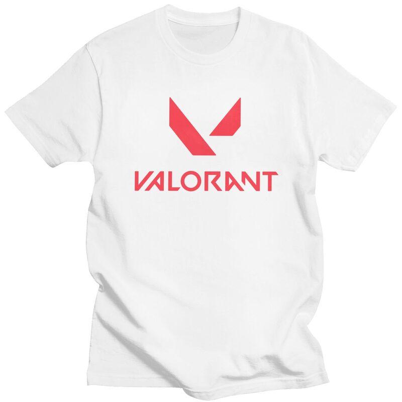 Custom Game Valorant Logo T Shirt for Men Tshirt Tees Short Sleeve Tshirts Loose Fit Clothing