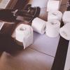 [J] 1/12 Dollhouse Simulation Mini Toilet Paper Kit Model Dollhouse Bathroom Scene Decoration Dolls House Pretend Play Toys
