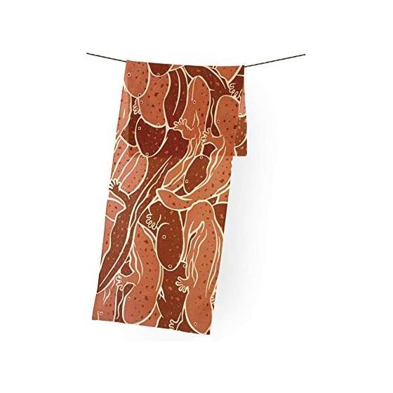 Maeda Dyeing Works ANDRIAS (Giant Salamander) Outdoor Tenugui Andrias Japonicus Burgundy Approx. 100cm x 34cm 100% Cotton Odor Control Antibacterial