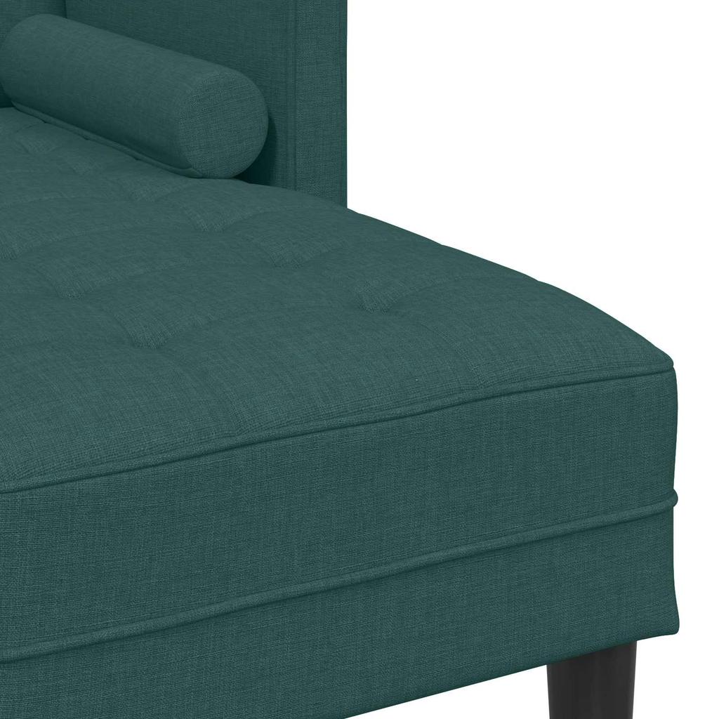 2 Piece Sofa Set with Cushions Dark Green Polyester