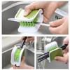 Car Seat Belt Cleaning Brush Double Sided U Type Automotive Safe Belt Washing Tool Folding Tray Sponge Blade Brush