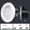 ABS Round Air Ventilation Duct: Indoor Fresh Air, White Exhaust Air Intake
