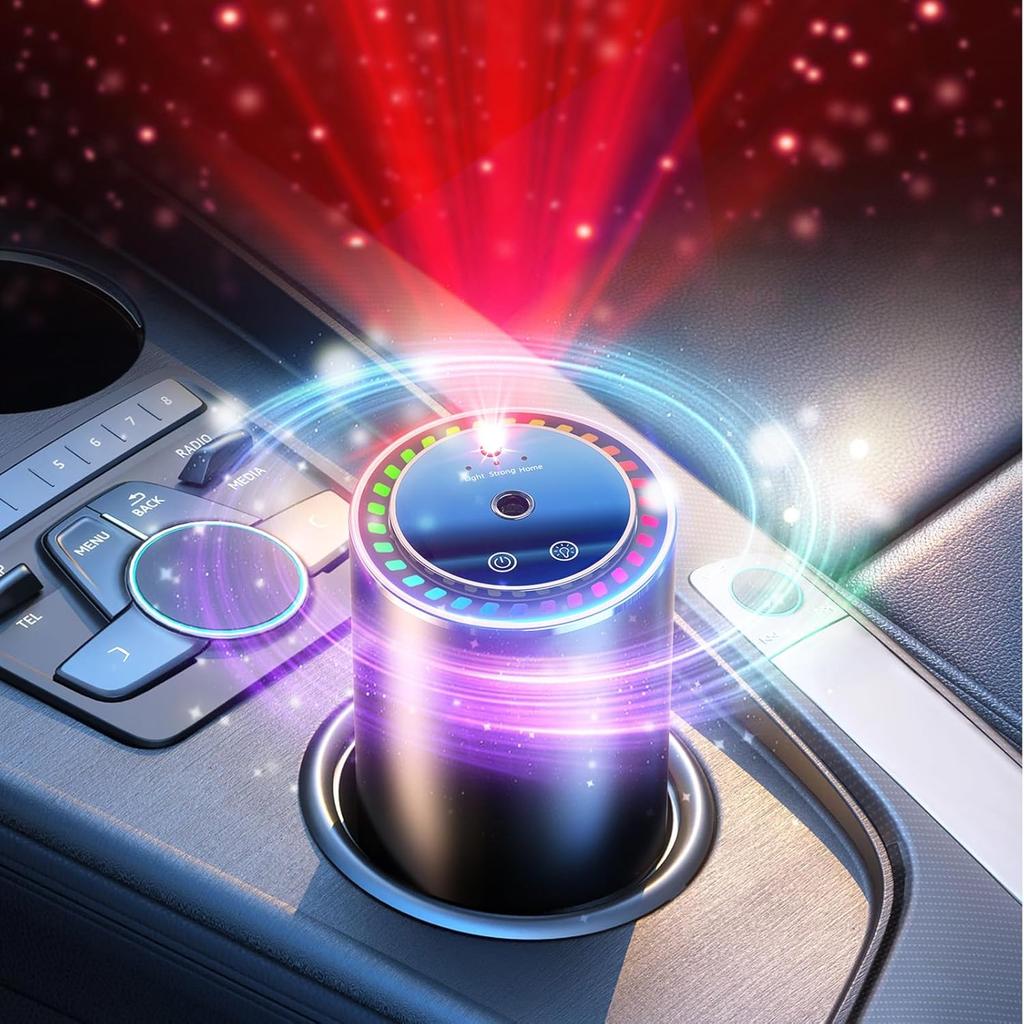 Drift Car and Home Diffuser Smart Air Freshener, Auto On/Off, Cordless & Portable, Works Silently, Refill Oil Aroma with 120 Days Long-Lasting Scent,