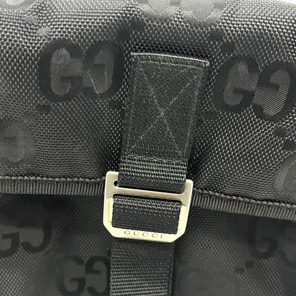 GUCCI 643858 Off the grid Messenger GG Nylon Bag Shoulder Bag Black/SilverHW