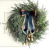 Christmas Bow Wreath Country Decoration Christmas Pine Cone Door Pendant Party Pendant