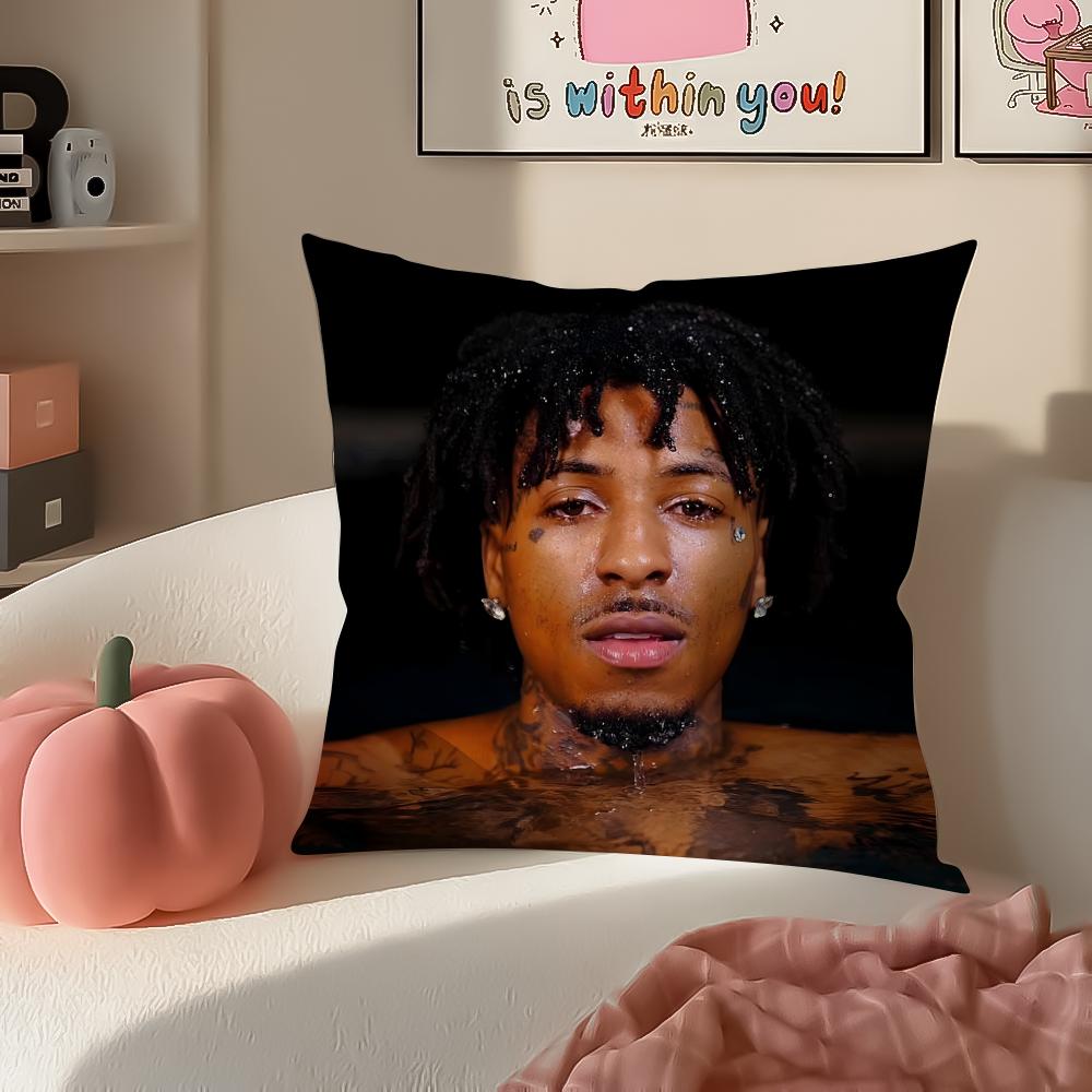Toppg HipHop Rapper YYoungBoy Cushion Cover Pillowcase Short Plush Invisible zipper Room Sofa Cushion Cover