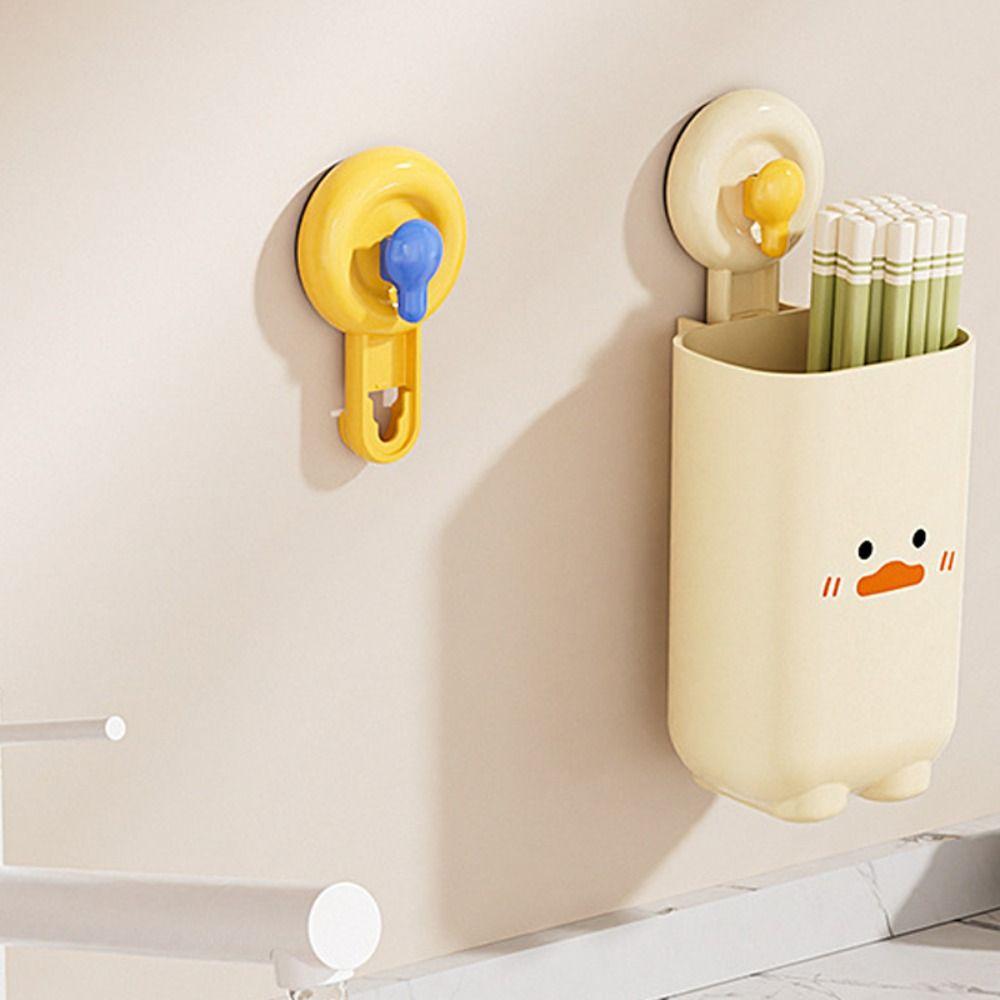Organizer Tableware Storage Rack With Suction Cup Spoon Holder  Household