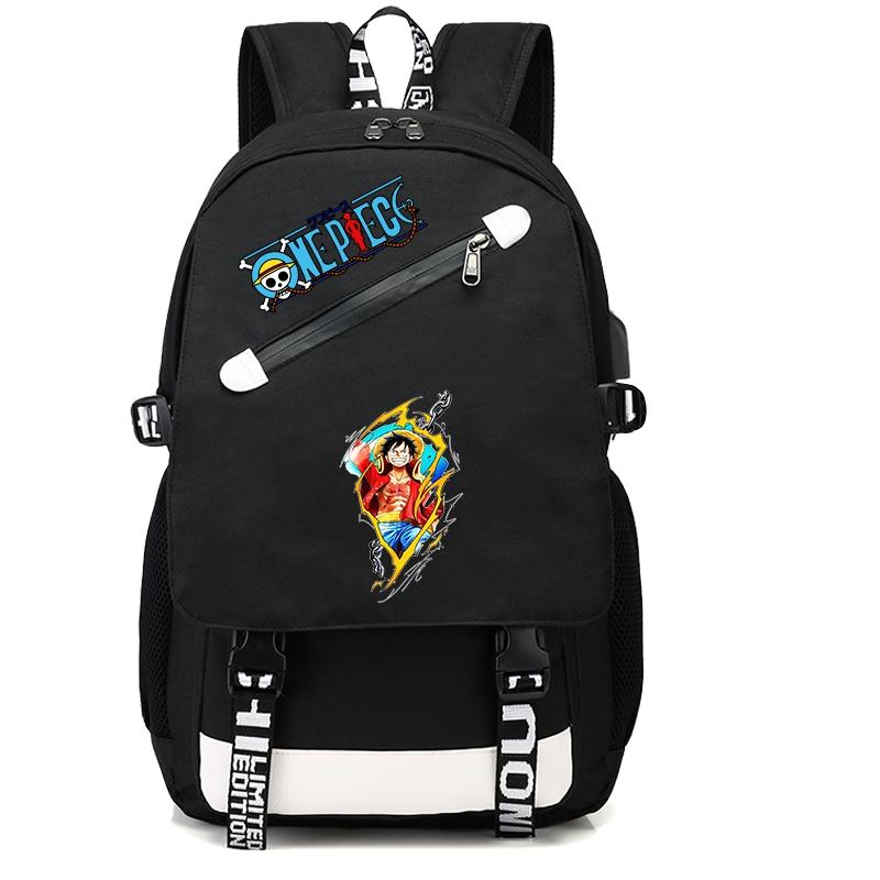 Anime One Piece Backpack for Boy Girl Back To School Bookbag Large Capacity Student Bookbag Men Women Travel Bag Mochila
