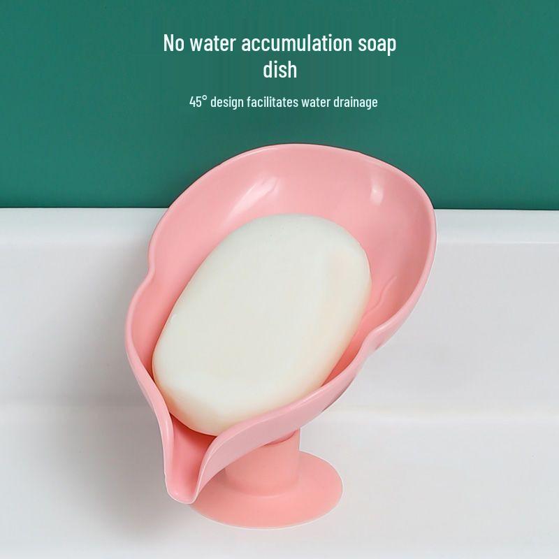 

Утолщенная мыльница на присоске в форме листа - Без скопления воды 9.5*9*13.5 cm