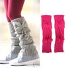 Leg Warmer Bowknot Ball Warm Solid Color Knitted Boot Socks for Autumn Winter