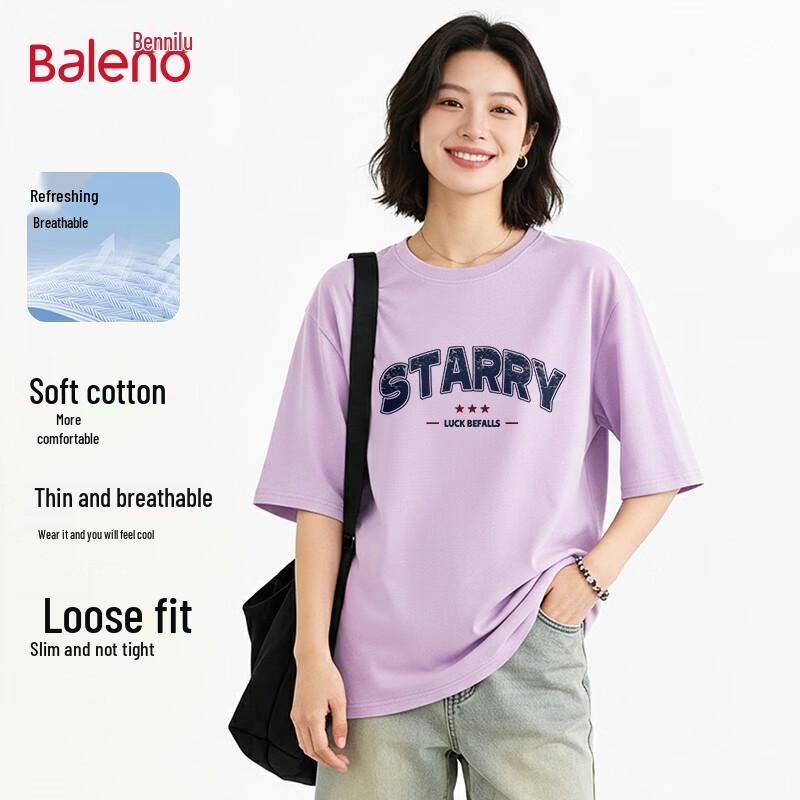 

Baleno Women s American Style Cotton Short Sleeve T-Shirt M