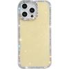 For iPhone 15 Pro Case Rhinestone Edge Glitter Back TPU+PC IMD Phone Cover