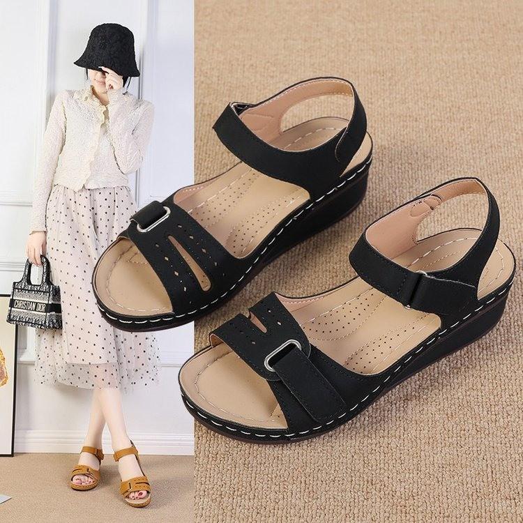 Fashion Women Chunky Platform Sandals Casual Soft Open-Toe Sandals Without Grinding Feet for Walking Shopping Stroll