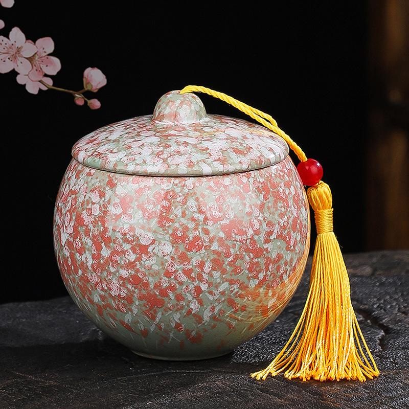 Program Gift Universal Ceramic Kiln-Change Tea Canister for Gifting