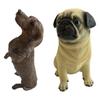 Animal Dog Statue Ornament Resin Realisitc Puppy Figure Home Decor Dog Model Figure for Office Desktop Garden Entry Living Room