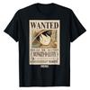 Luffy Wanted Poster One Piece TShirt Bounty Notice Graphic Print Crew Neck Soft 100 Cotton High Quality Casual Daily Wear Tops