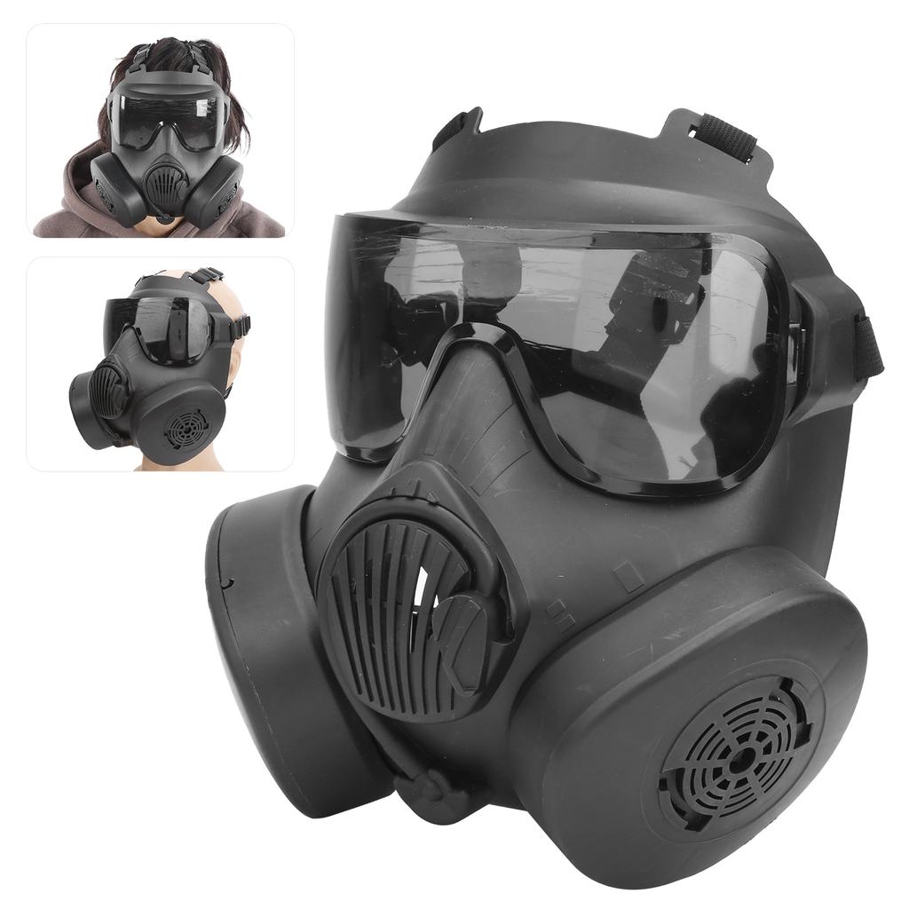 Full Face Shield Dual Fan Breathable Protective Guard for Cosplay Outdoor Gaming Equipment