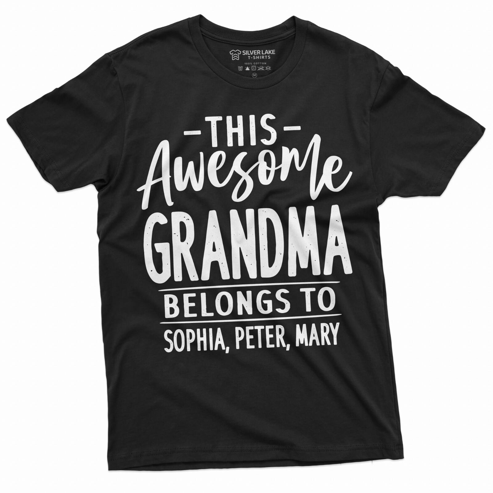 

26 Personalized Grandma T-Shirt Awesome Grandma Tee Grandma Custom T-Shirt Grandma Unisex T-Shirt XXXXL