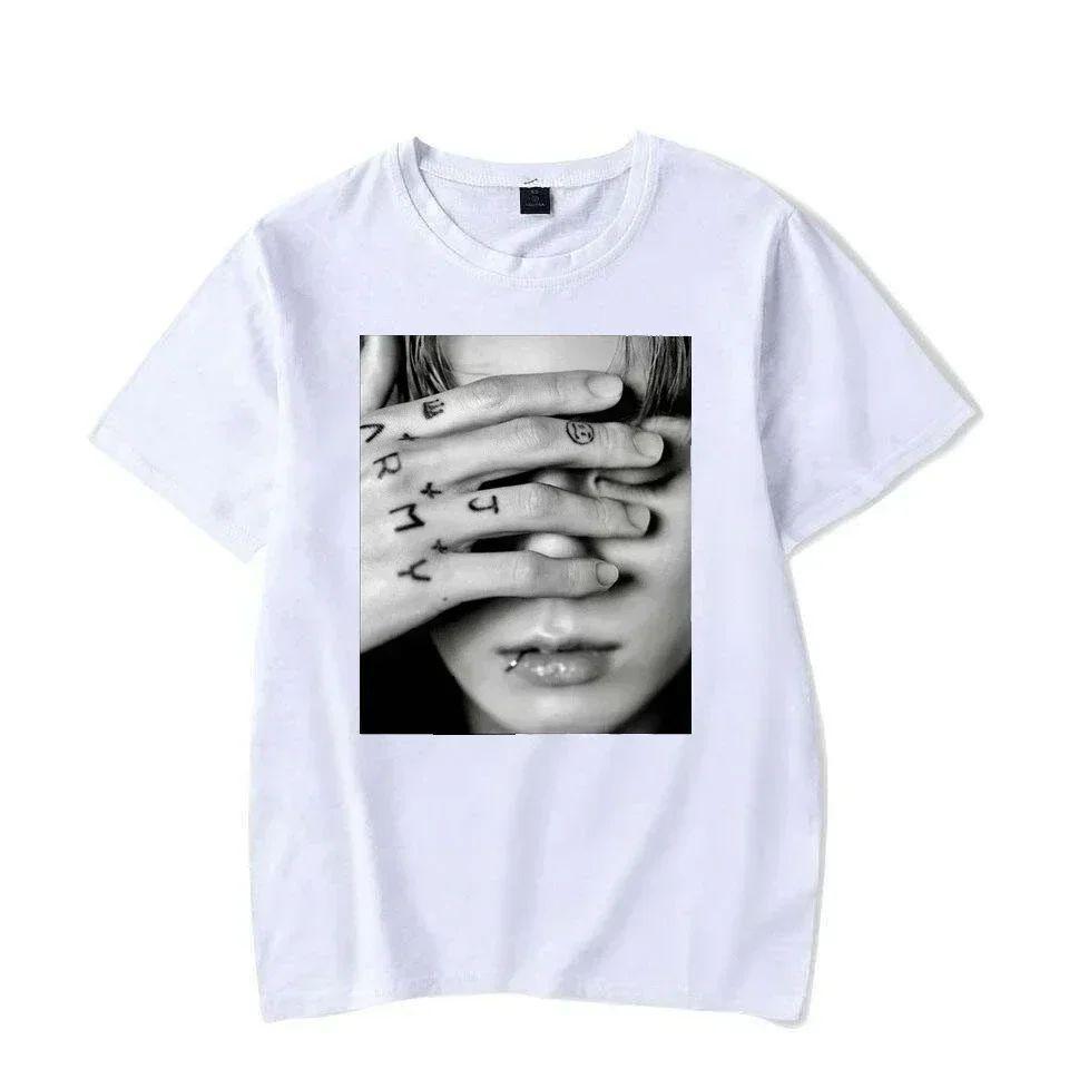 Gothic T-Shirt Kpop Aesthetic Goth Fashion Streetwear Tops Vintage T-Shirt Jungkook Graphic T-Shirt Oversized Tops Tees Unisex