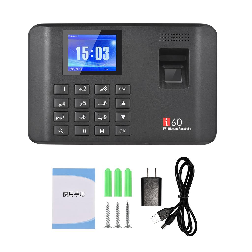 Inteligentní biometrický otisk prstu Heslo Docházka Stroj Čas Hodiny Kontrola zaměstnanců