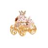 Bunny Pumpkin Carriage Crown Ring Holder Mini Size Metal Enamel Jewelry Box  Wedding Proposal Gift