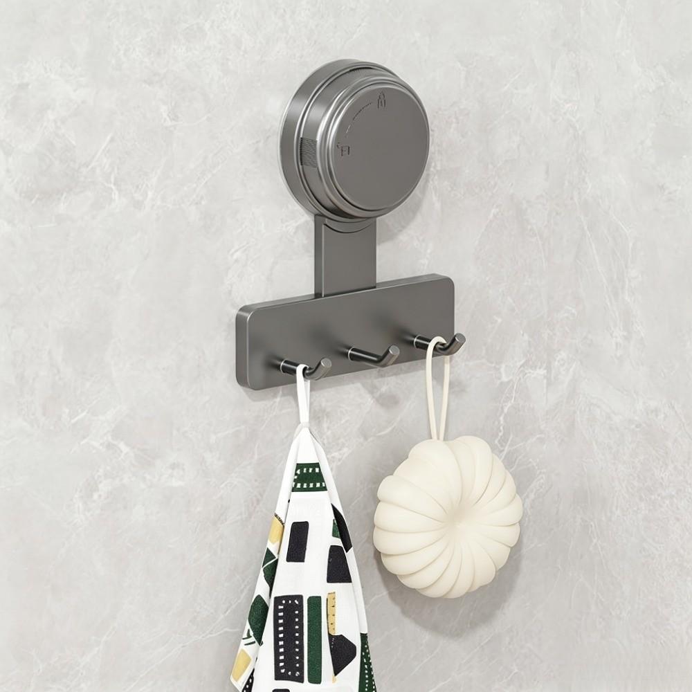 Punch-Free Suction Cup Hook Strong Load Bearing Storage Rack Light Luxury Wall Hook Cabinet