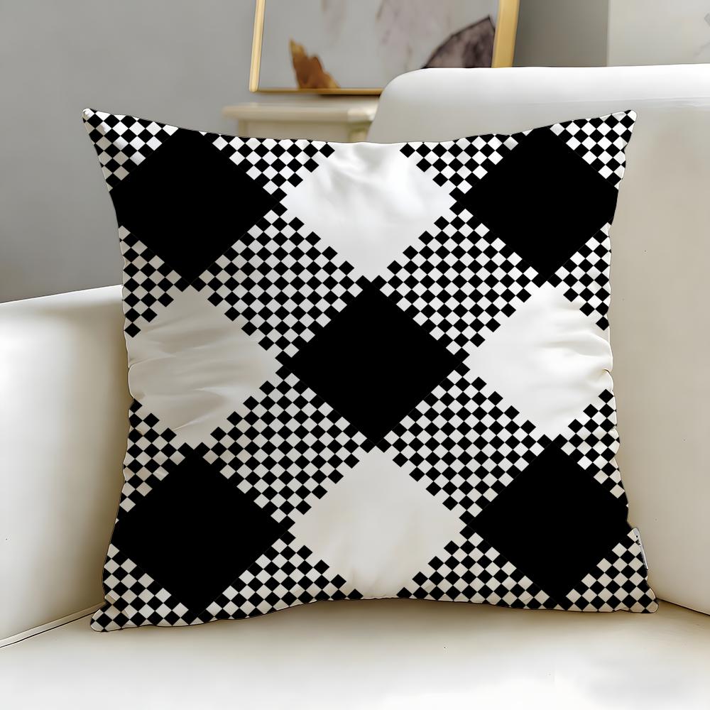 Cute Cartoon Texture Cushion Cover Soft  EasyWash Pillow Case  Versatile for Couch Bed Travel and Office