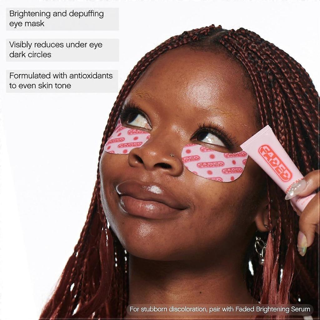Topicals Faded Brightening Under Eye Masks | Patches To Depuff, Hydrate, Brighten and Cool | Reduce Dark Circles and Fine Lines | Contains Kojic