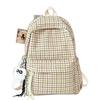 Schoolbag plaid backpack new high value small fresh schoolbag girls ins Korean version of junior high school students sweet backpack