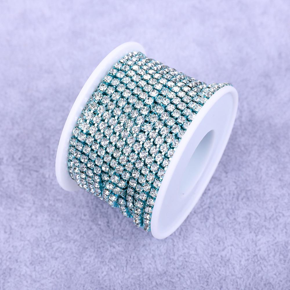 

Гальванизированная стеклянная стразовая цепочка - Однорядная крапановая цепочка для аксессуаров для костюмов своими руками SS6 (1 yard/piece)