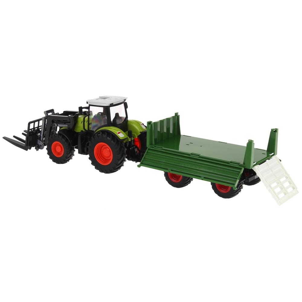 Remote Controlled Tractor Agricultural Machine with Trailer and Rake