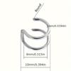 Fashion Stainless Steel Fake Piercing U-shaped Double Layer Ear Clips Lip Clip for Women Charms Ear Bone Nail Ear Cuff Jewelry