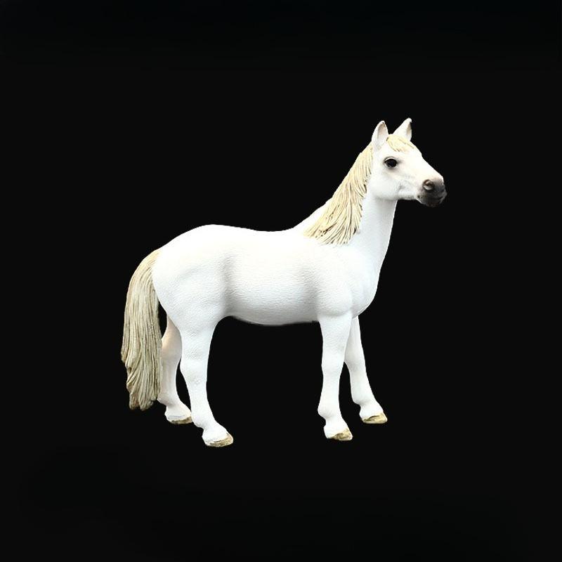 1Pc Children's Simulation Animal Toys Wildlife Model Set Solid Quarter Horse White Horse Black Horse Maxima Horse