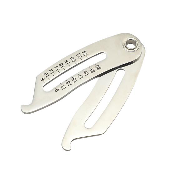 1/2Pcs Portable Thread Size Checker Heavy Duty Stainless Steel Screw Nut Bolt Size Identifier Gauge Quick Manual Measurement Tool