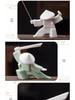 Ceramic Swordsman Incense Holder: Creative Sword-Dancing Ornament & Stick Burner Base