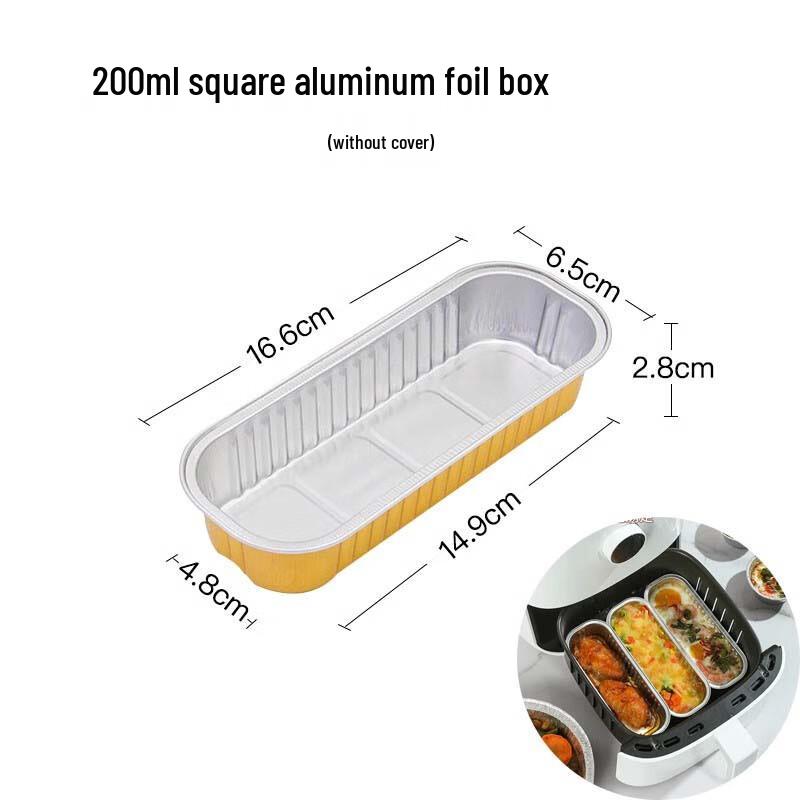 

Disposable Golden Square Aluminum Foil Food Containers