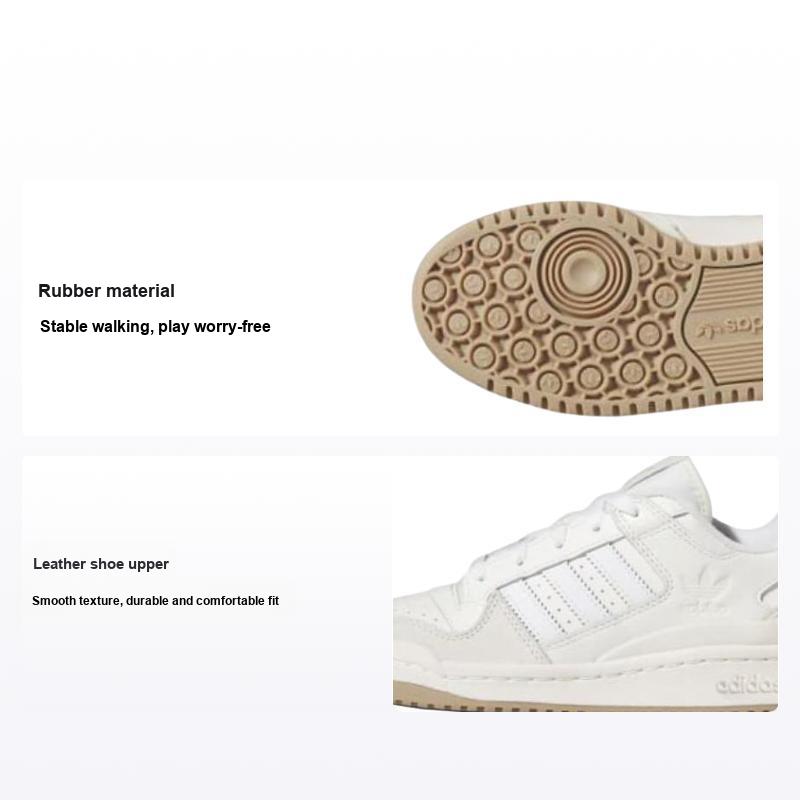 Детские кроссовки adidas Forum Low Big Kid White Gum Chalk-White Cloud-White ID6861 39⅓