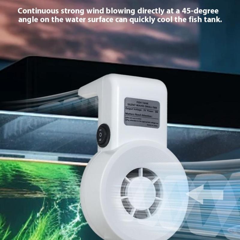 Mini Aquarium Kühlventilatoren Aquarium Fischbecken Aquatisches Haustier Kühlventilatorsystem USB Einstellbare Windgeschwindigkeit Kühler Fischbecken Zubehör