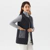Herbst und Winter Damen Mittellange Baumwollweste Warm Reißverschlusstaschen In Den Jugendwesten Modisch und Warm Freundinnen-Bekleidung