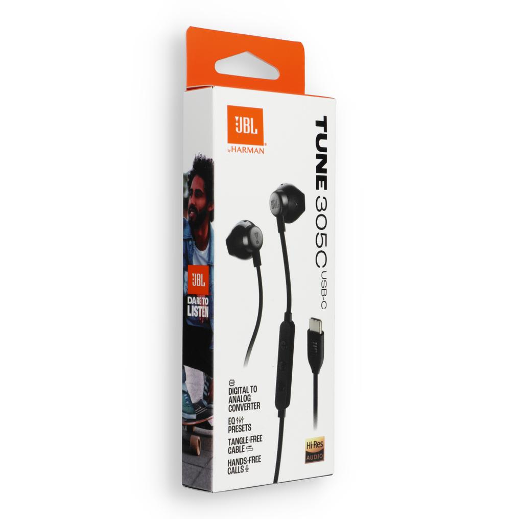 Écouteurs filaires USB-C JBL 305C - Noir