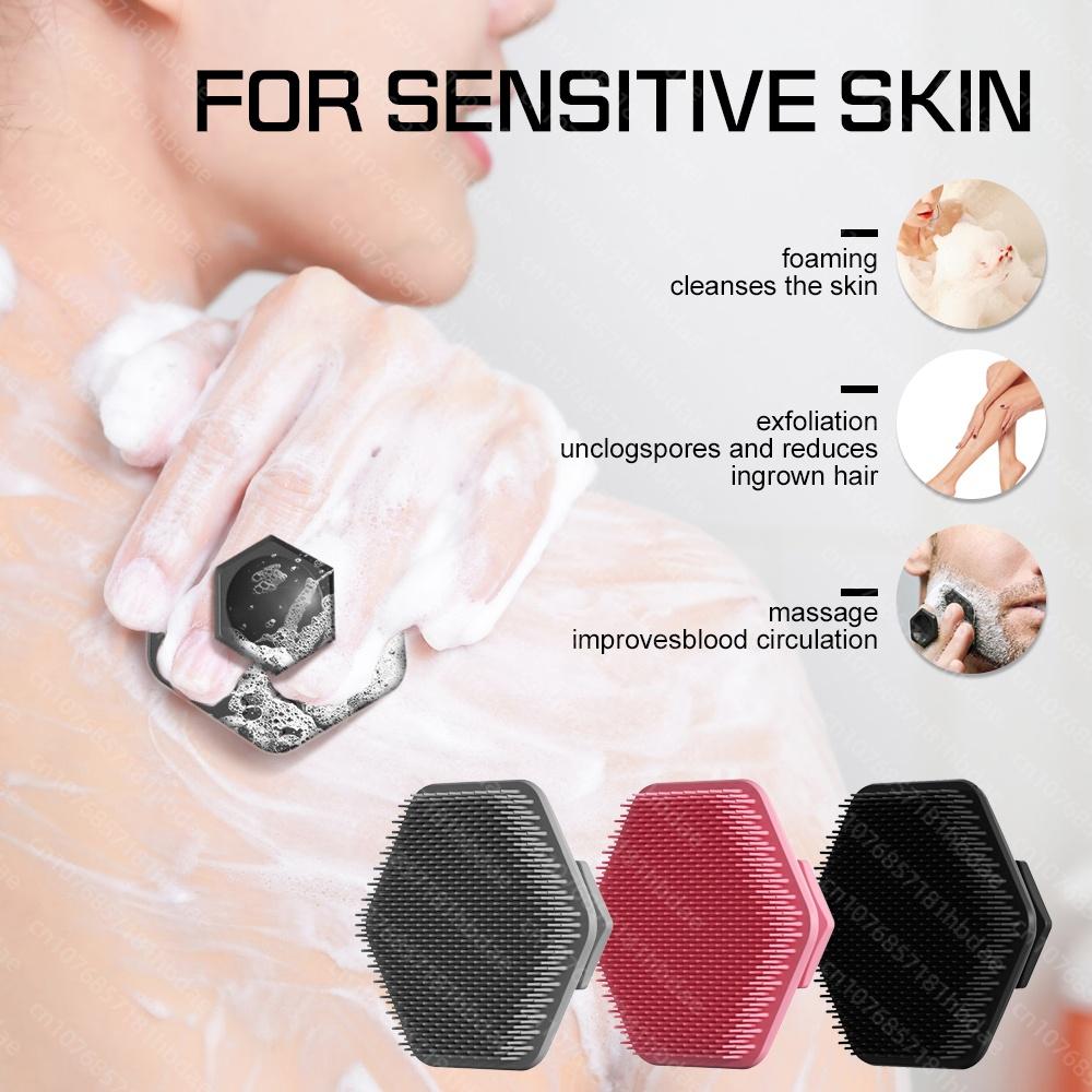 Men Facial Cleaning Brush Scrubber Silicone Miniature Face Deep Exfoliation Massage Face Scrub Brush Face Cleaner