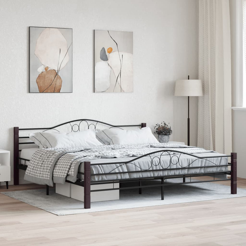 Cadre de lit sans matelas  métal 200x200 cm