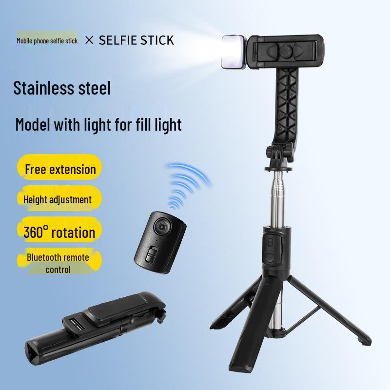 Tragbarer Anti-Wackel Bluetooth Selfie-Stick und Stativ mit Handheld-Gimbal für Smartphones